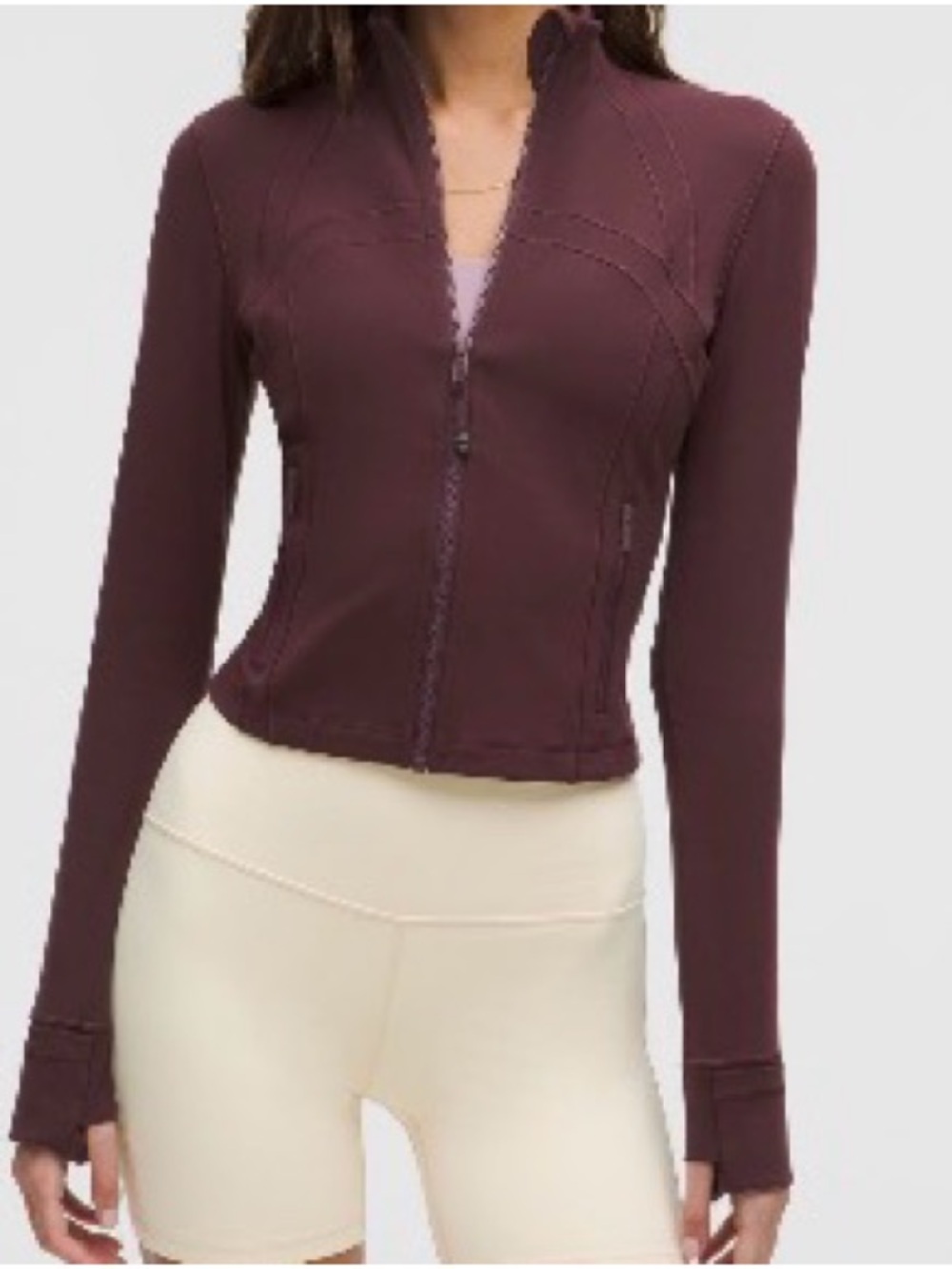 Lululemon Define Cropped Jacket Goodnight Plum